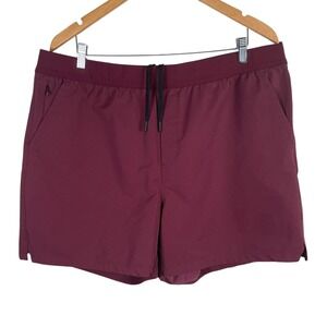 Public Rec‎ Flex Shorts Athletic Mens 42 Purple Stretch Pockets Elastic Waist